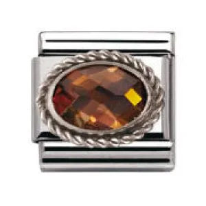 Nomination Amber Silver Twist Charm