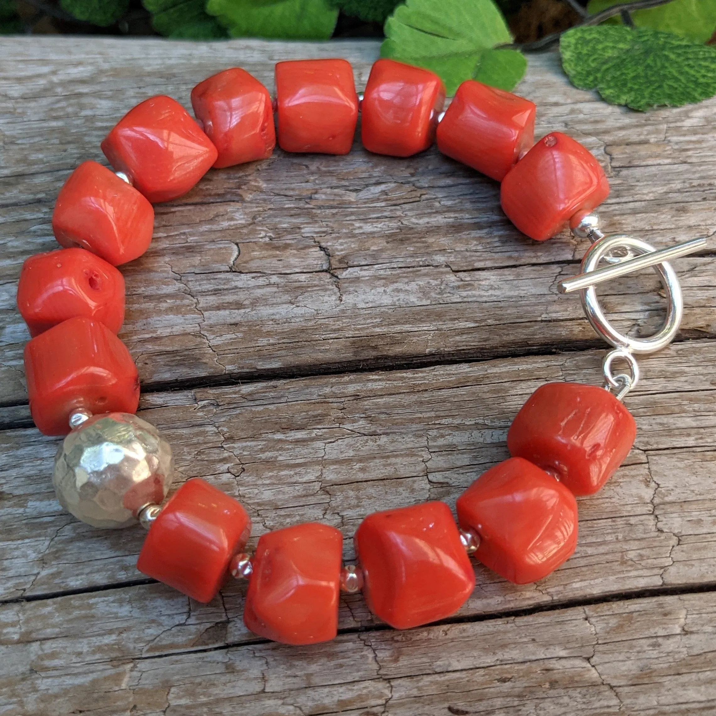 Orange Coral Bracelet