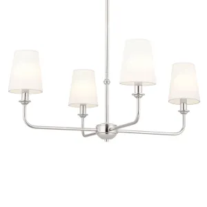 Pallas 25 in. 4 Lights Chandelier Polished Nickel finish