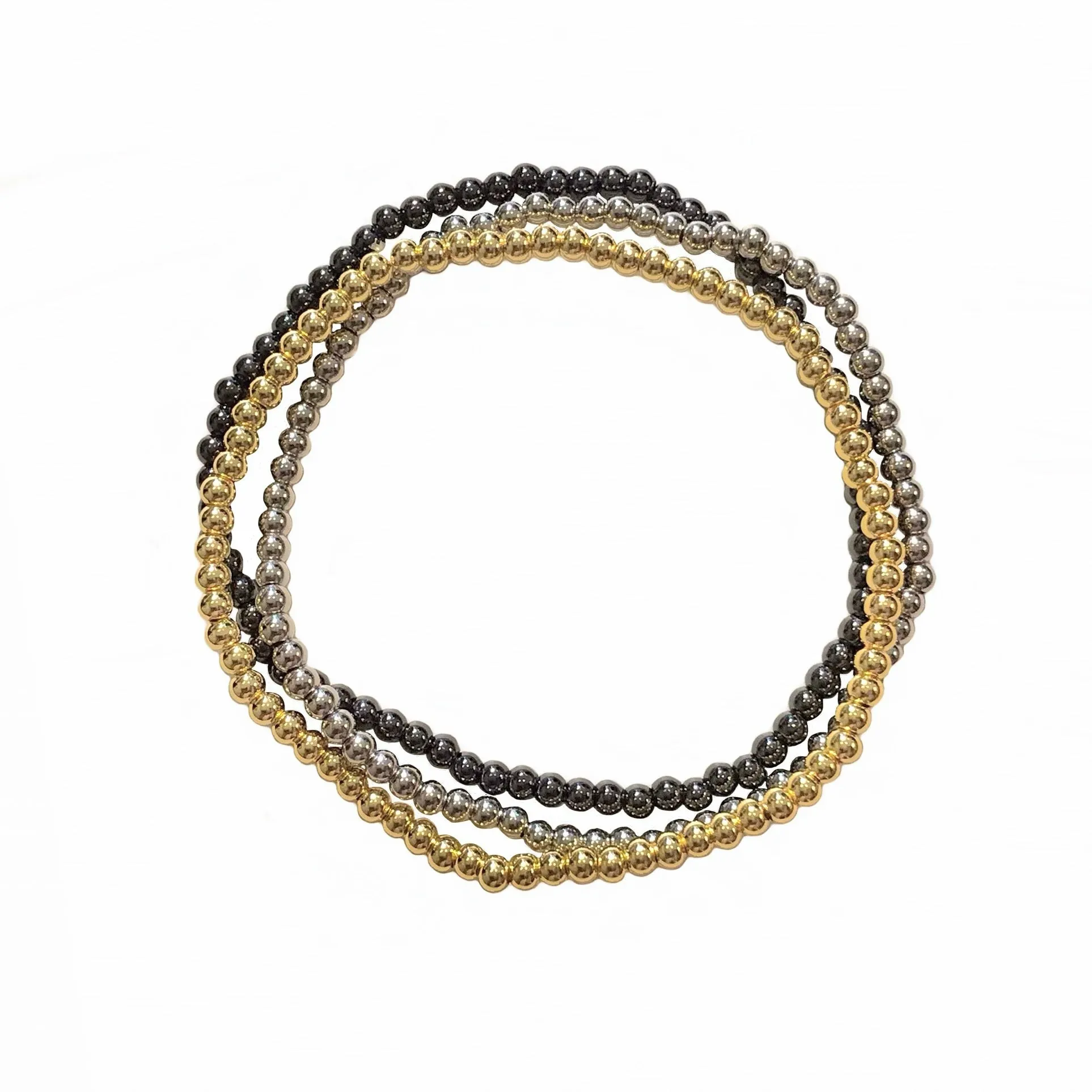 Polly Triple Beaded Stretch Bracelet Set