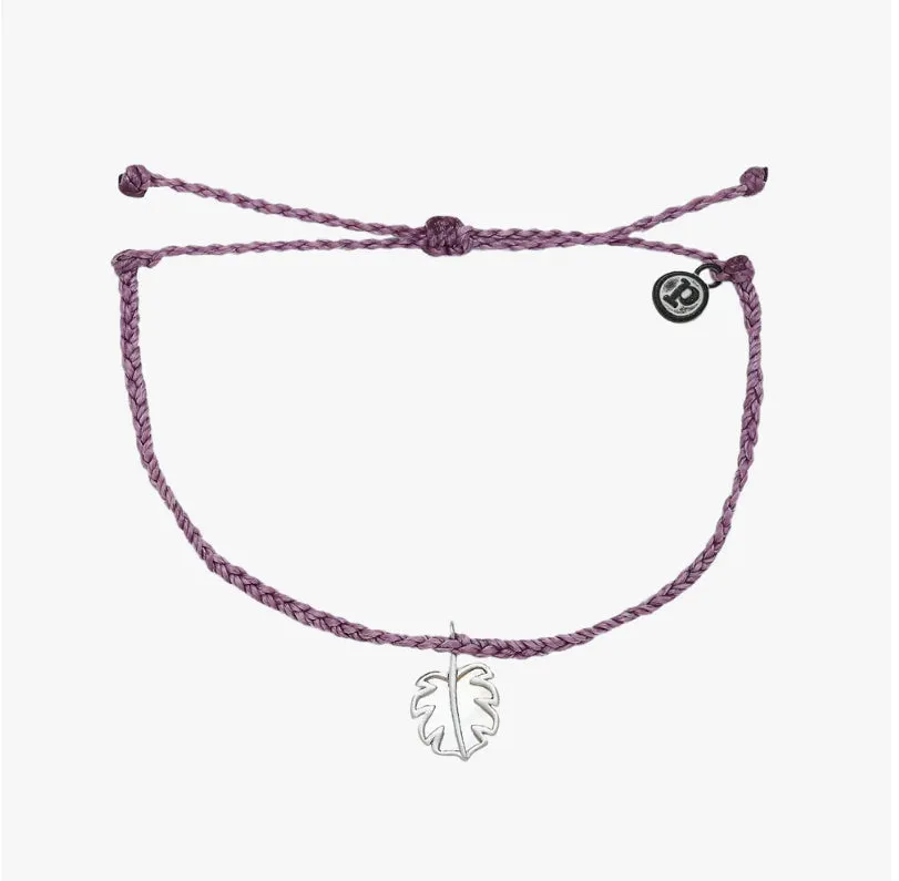 Pura Vida Mother Of Pearl Monstera Bracelet - Purple