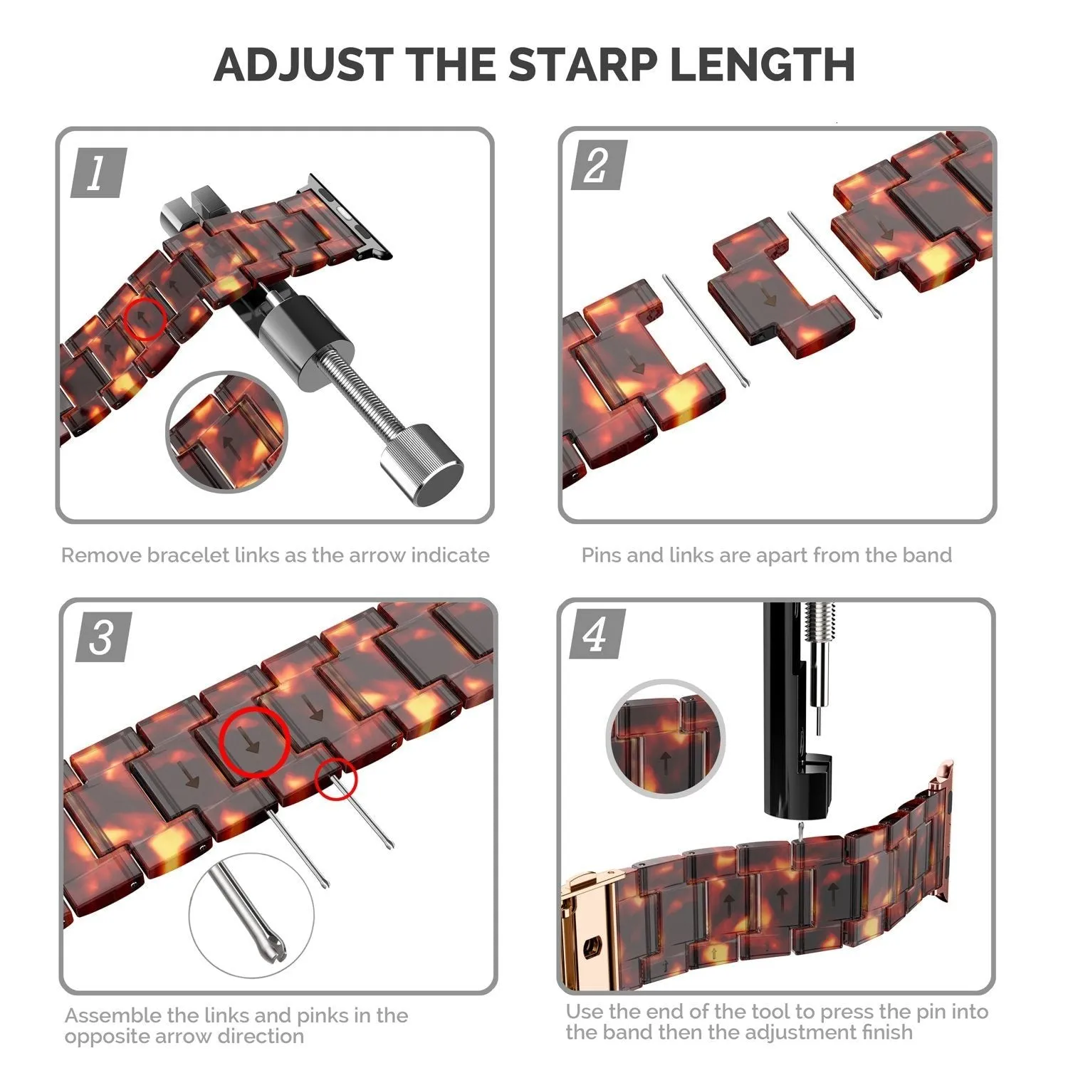 Quality Resin Strap Imitation Ceramic Accessories Watchband Series