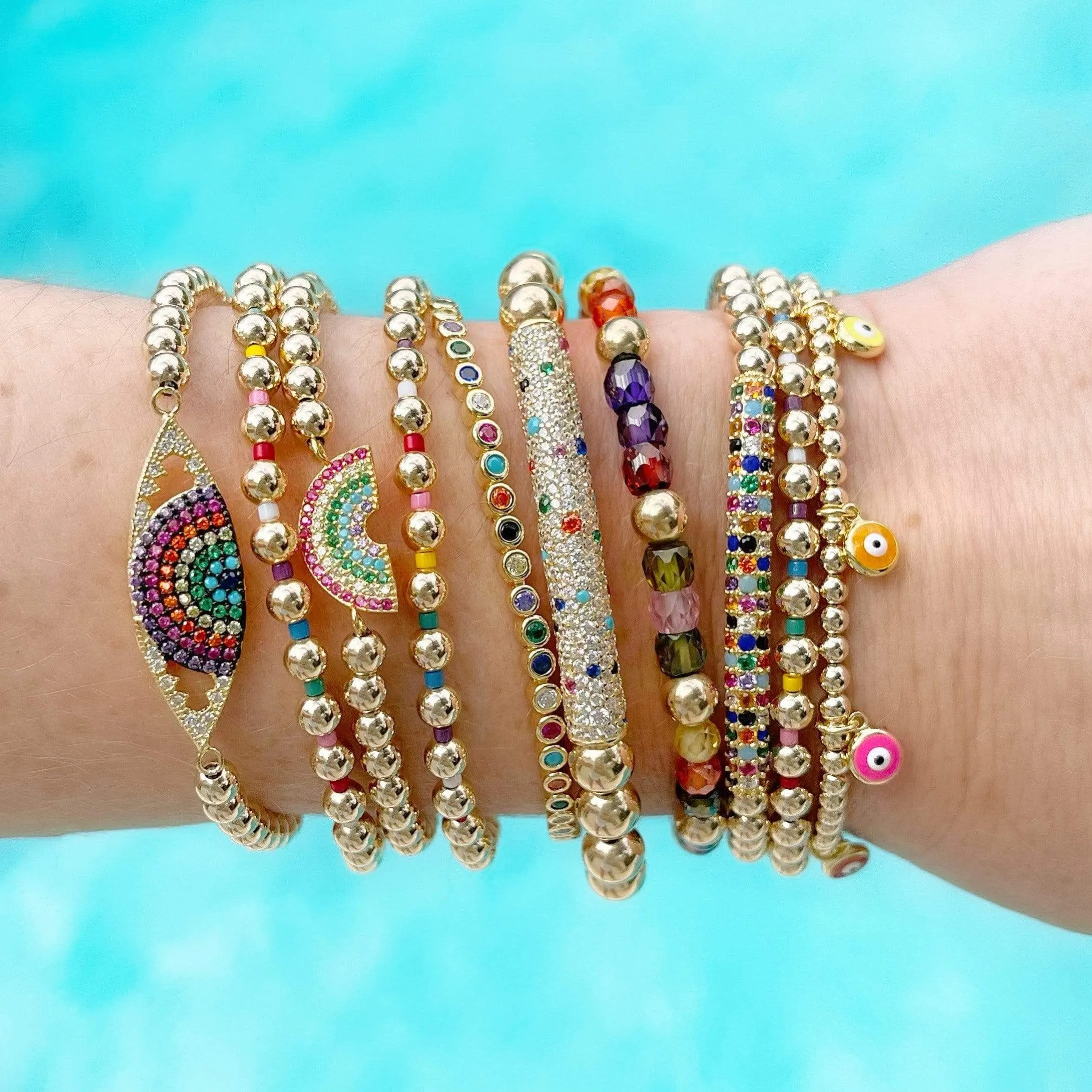 Raise the Bar | Rainbow Thick Charm Bracelet