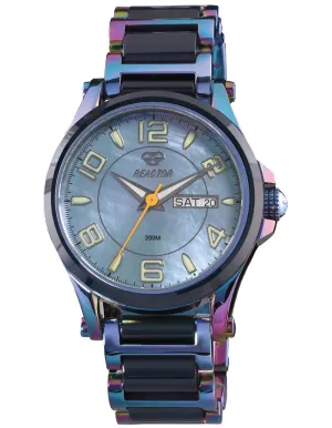 Reactor Crystal Womens Watch - Ionized Case & Bracelet - Mother of Pearl Dial