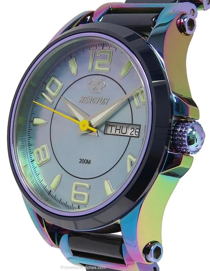 Reactor Crystal Womens Watch - Ionized Case & Bracelet - Mother of Pearl Dial