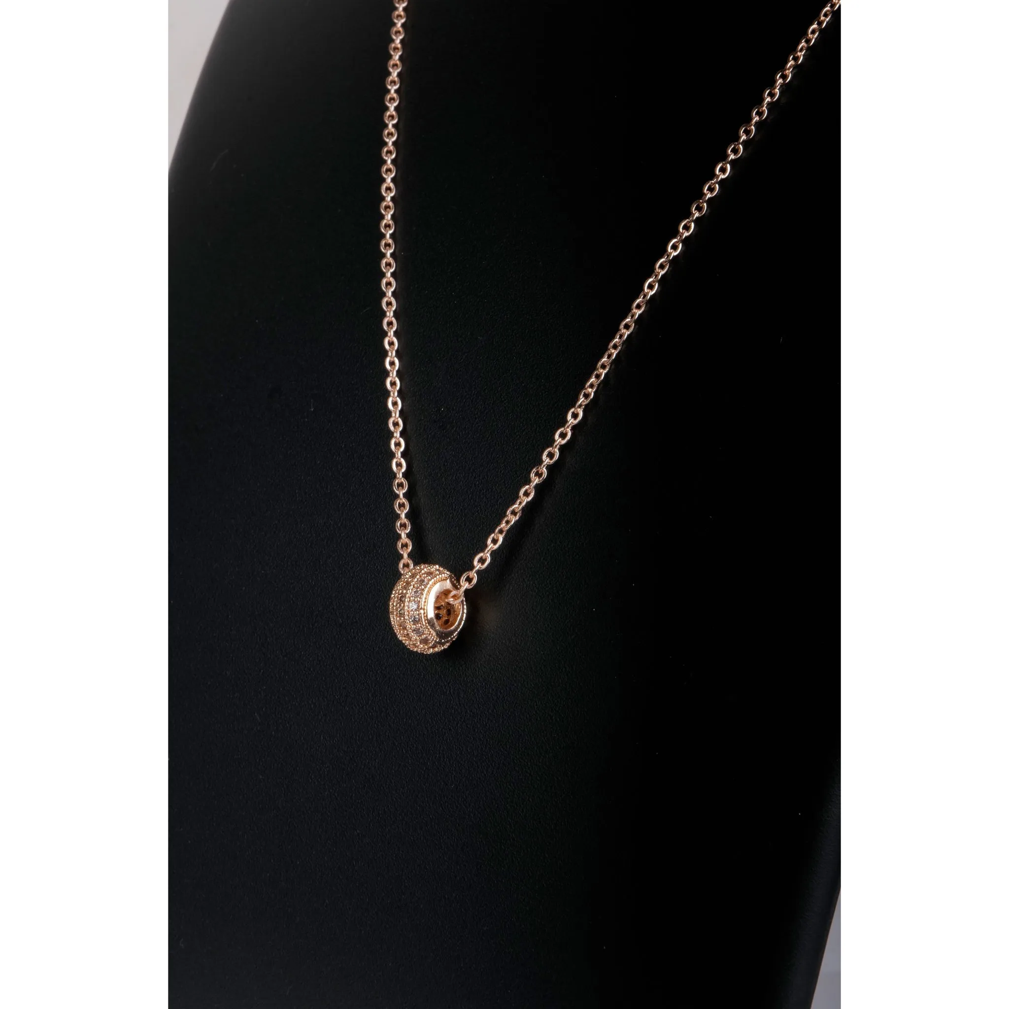 Rose gold Dimond Necklace premium Gold-plated Diamond Brass Pendant