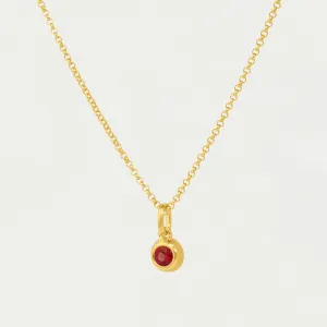 Round Birthstone Necklace