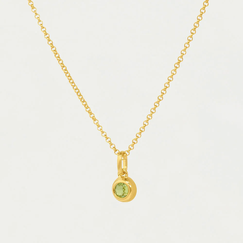 Round Birthstone Necklace