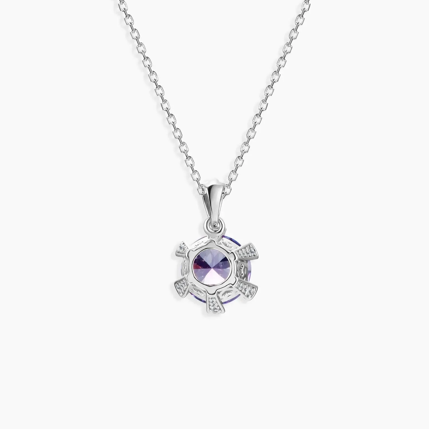 Round Shape Alexandrite Bold Pendant Necklace in Silver - Irosk Australia®