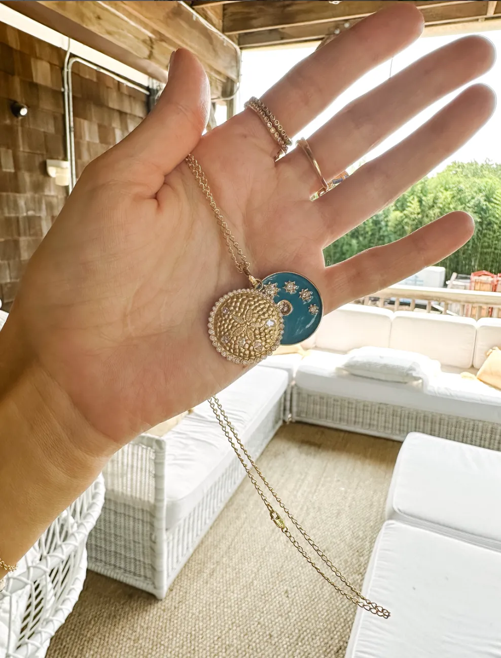 Sand Dollar Locket Necklace