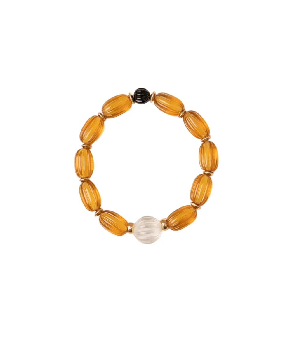 SODINI PLISSE BRACELET IN ORANGE