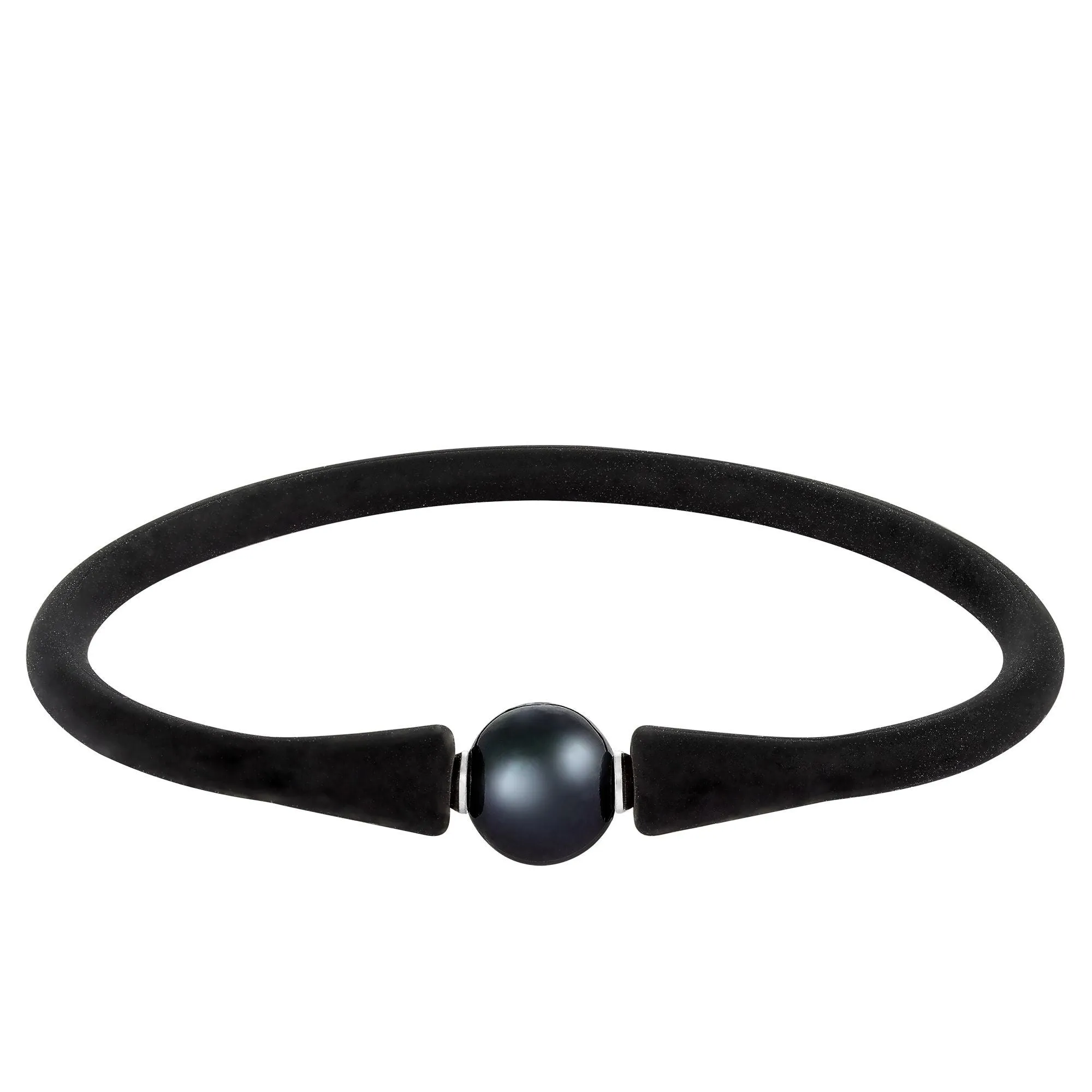 Splendid Pearls Freshwater Pearl Silicone Bracelet