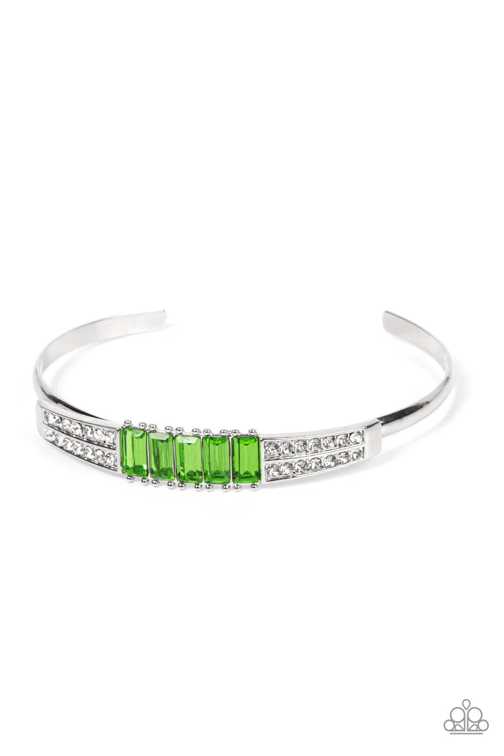 Spritzy Sparkle - Green Bracelet - Paparazzi Accessories