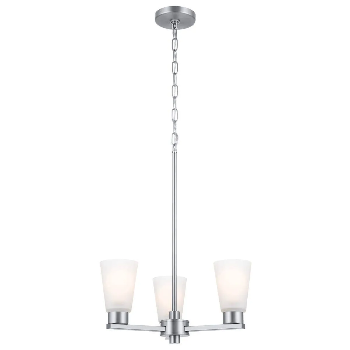 Stamos 18 in. 3 Lights Chandelier Brushed Nickel finish