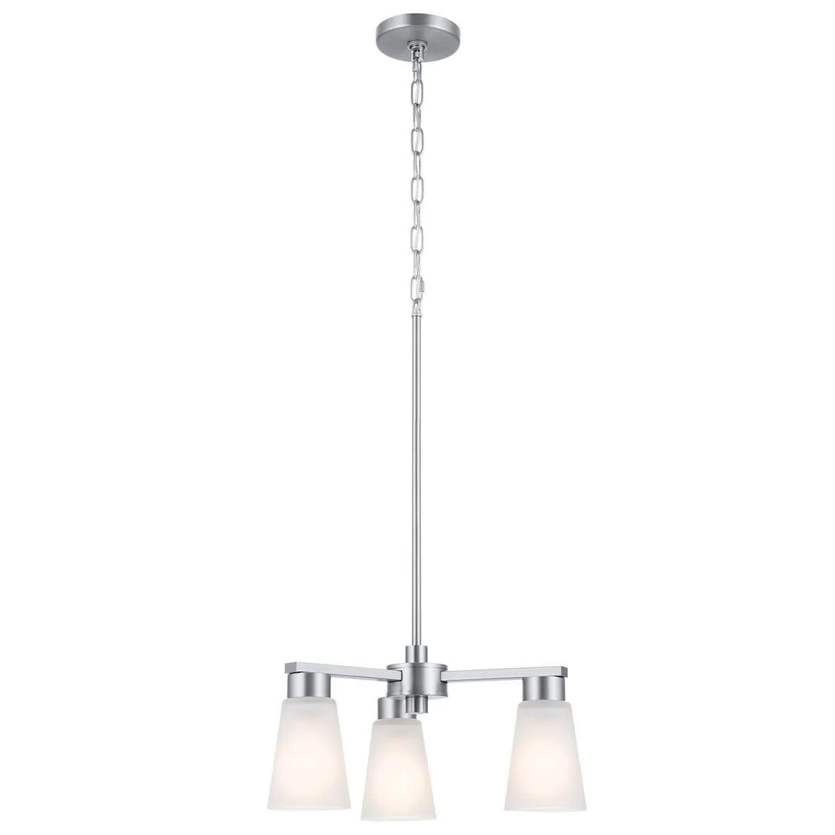 Stamos 18 in. 3 Lights Chandelier Brushed Nickel finish