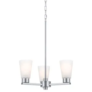 Stamos 18 in. 3 Lights Chandelier Brushed Nickel finish