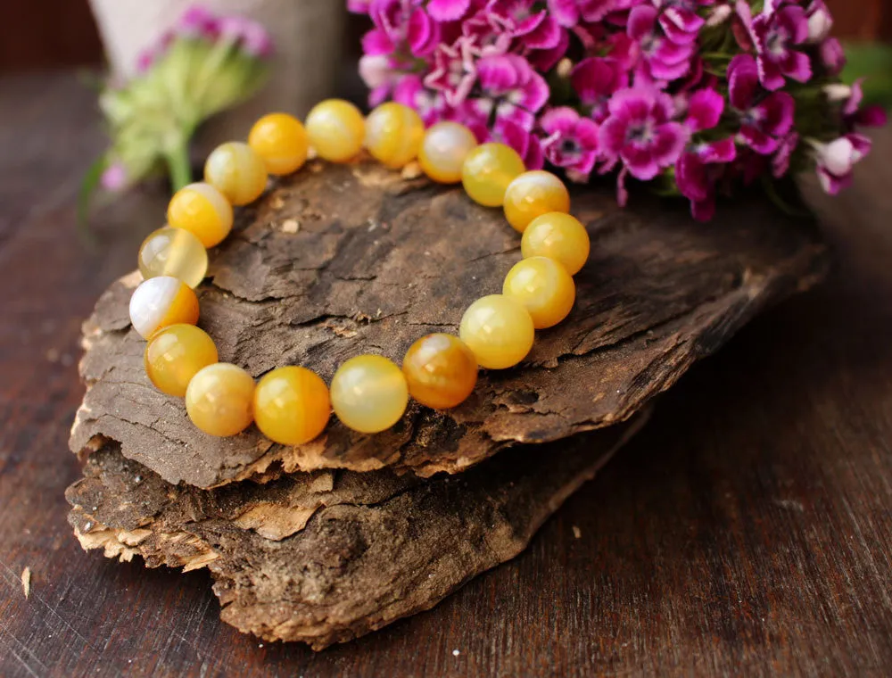 Stretchable Amber Wrist Mala