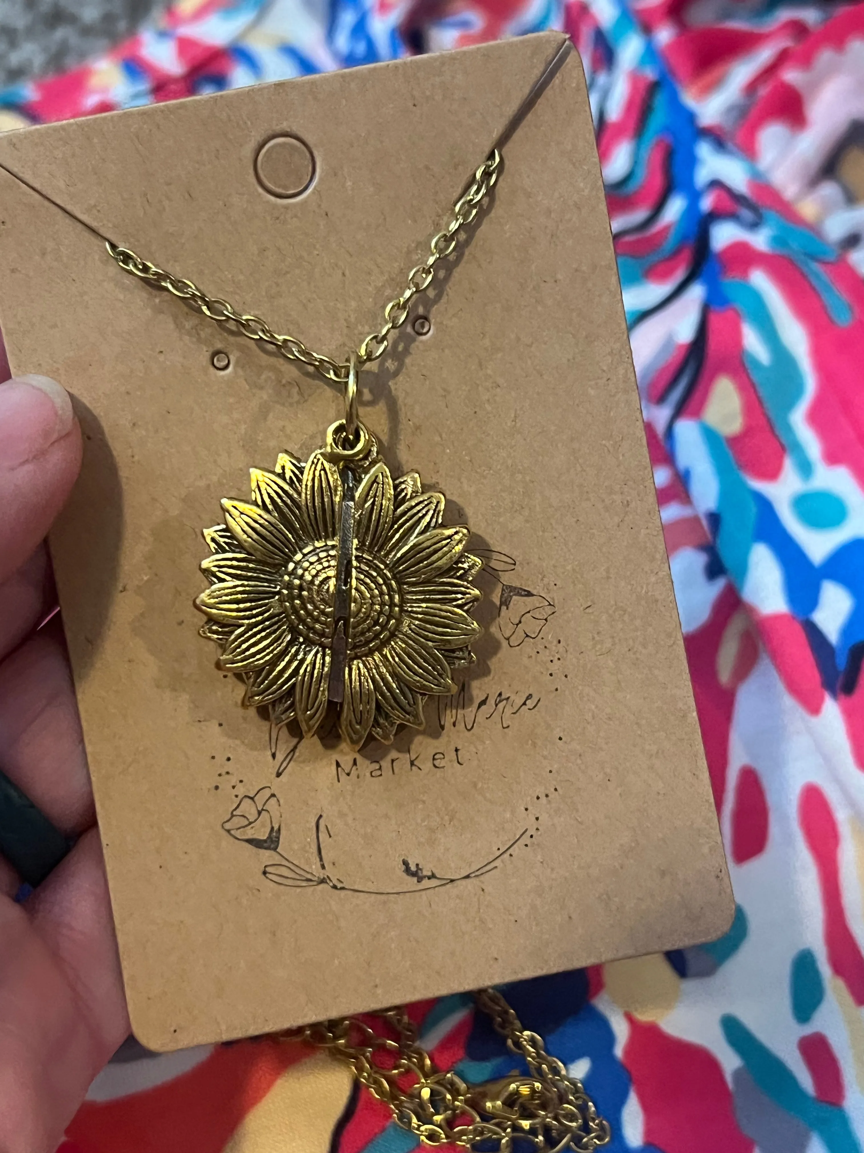 Sunflower locket