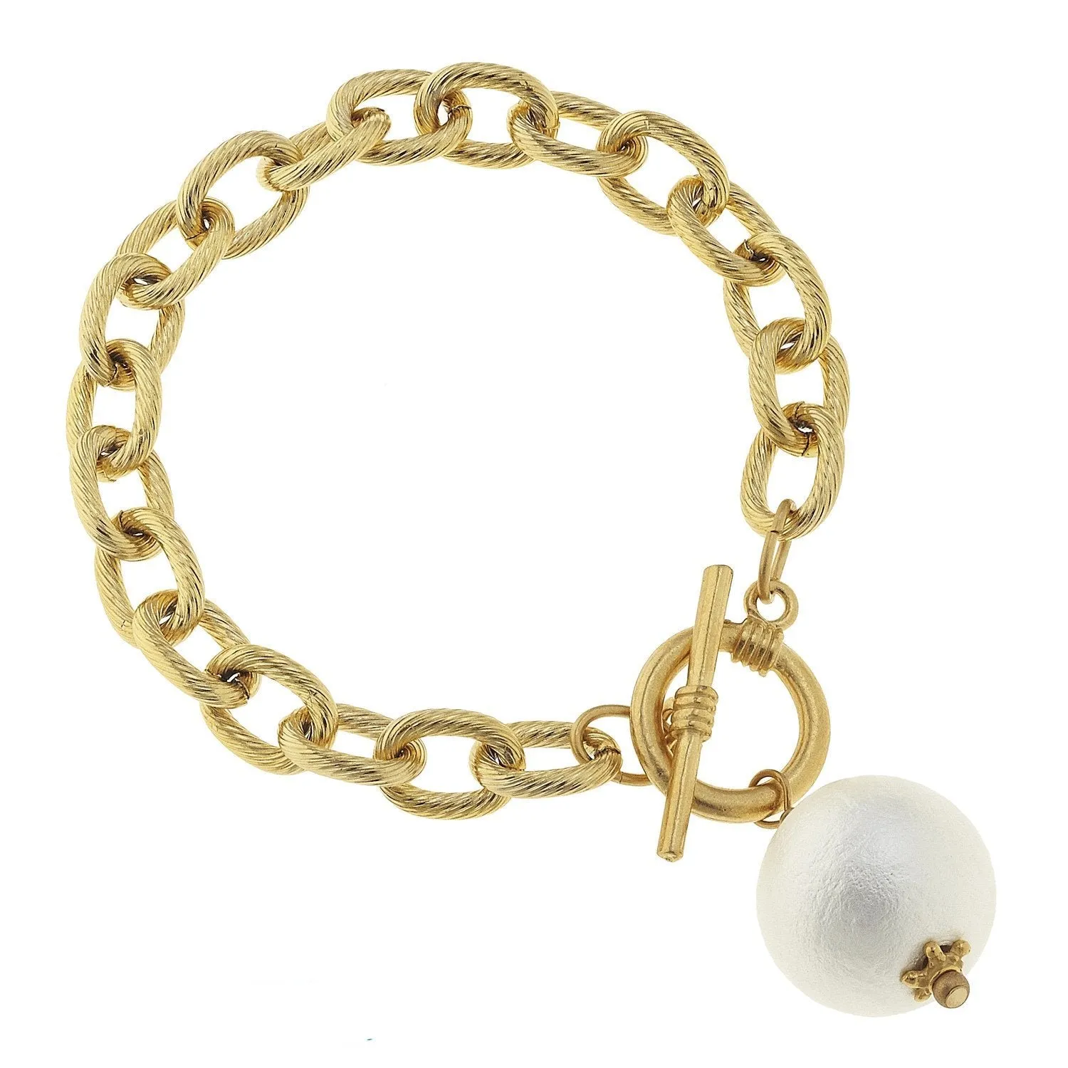 Susan Shaw Cotton Pearl Toggle Bracelet