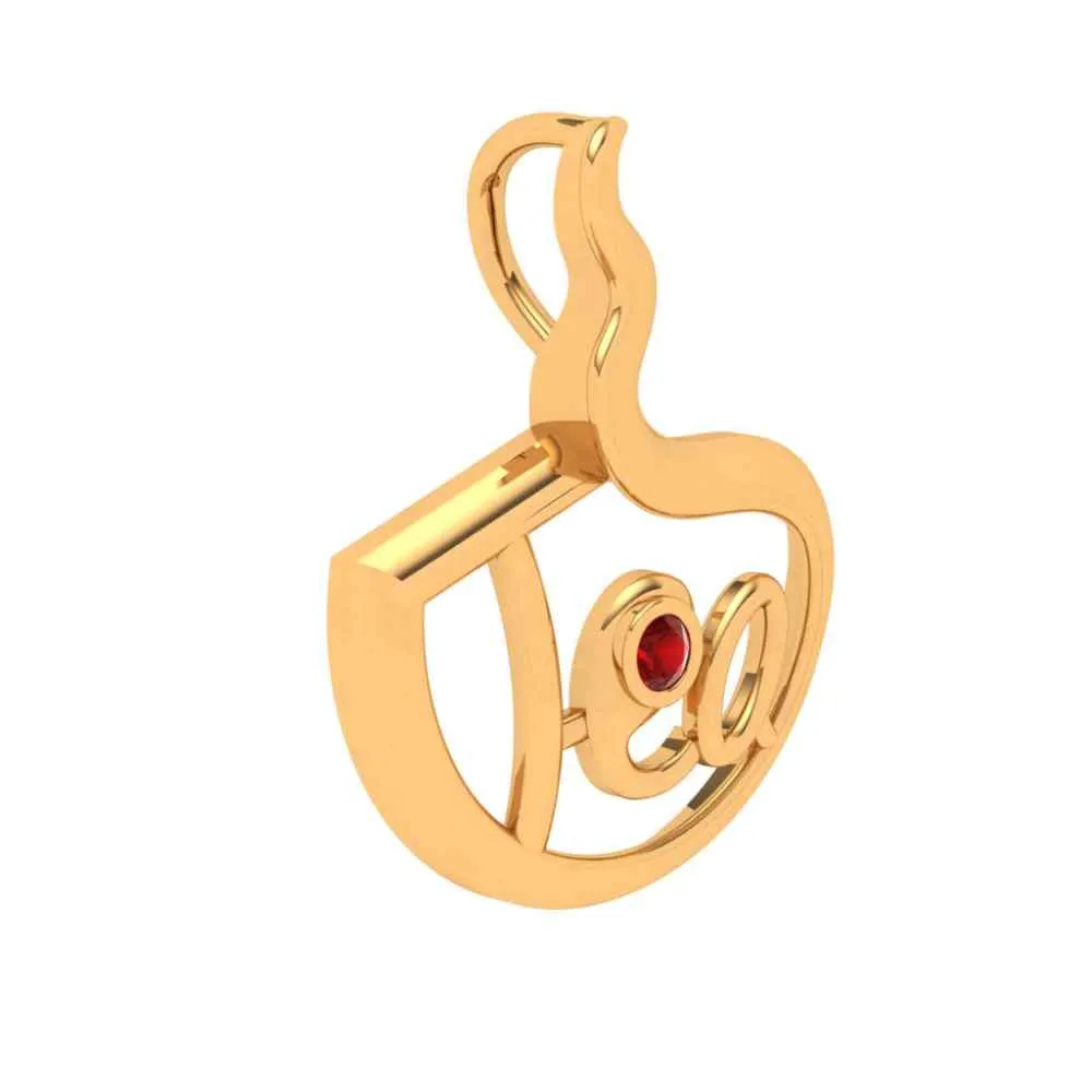 Tea Lover 18k Gold Pendant