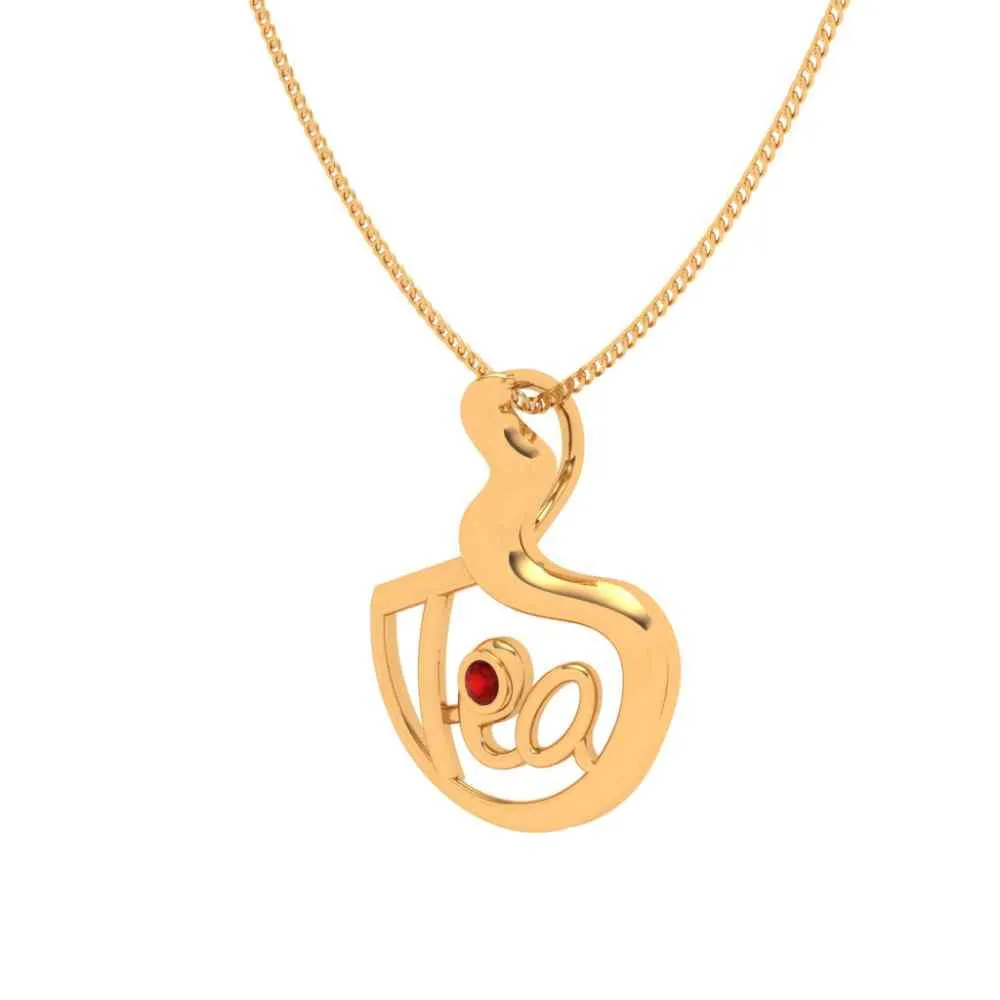 Tea Lover 18k Gold Pendant