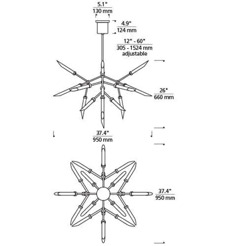 Tech Lighting 700 Spur Chandelier