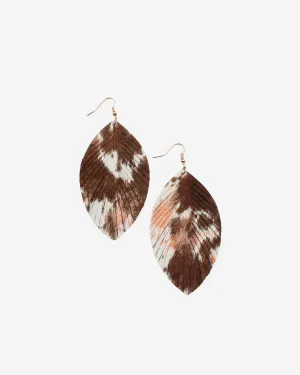 Textured Cow Print Earrings