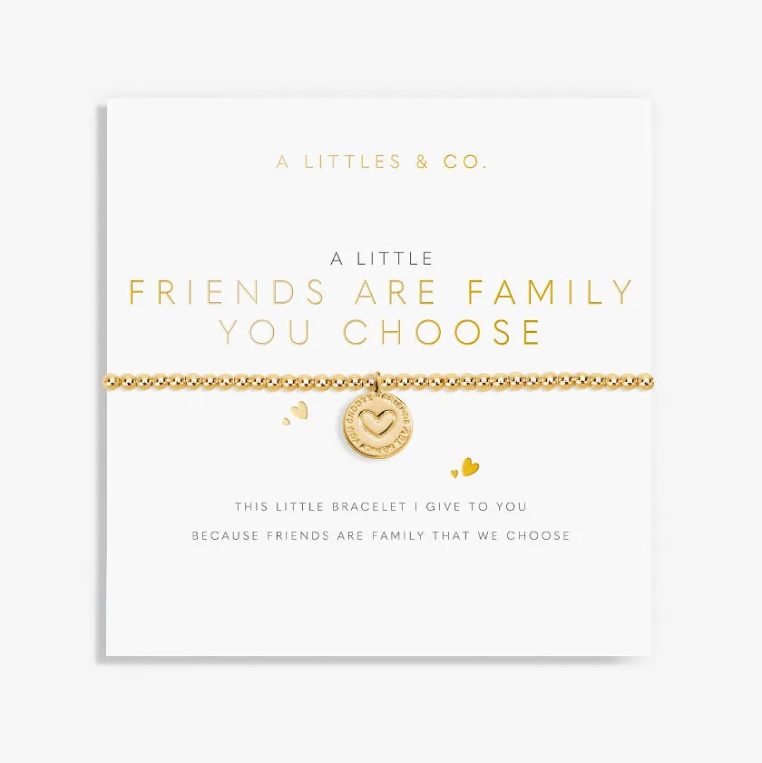 The Friends Are Family You Choose Bracelet in Gold