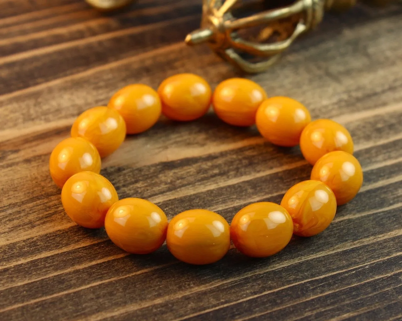 Tibetan Faux Amber Bracelet