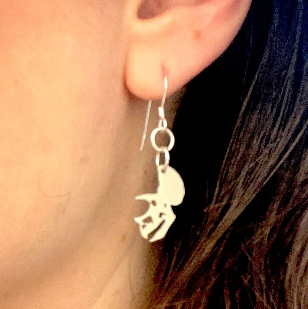 Triceratops Earrings