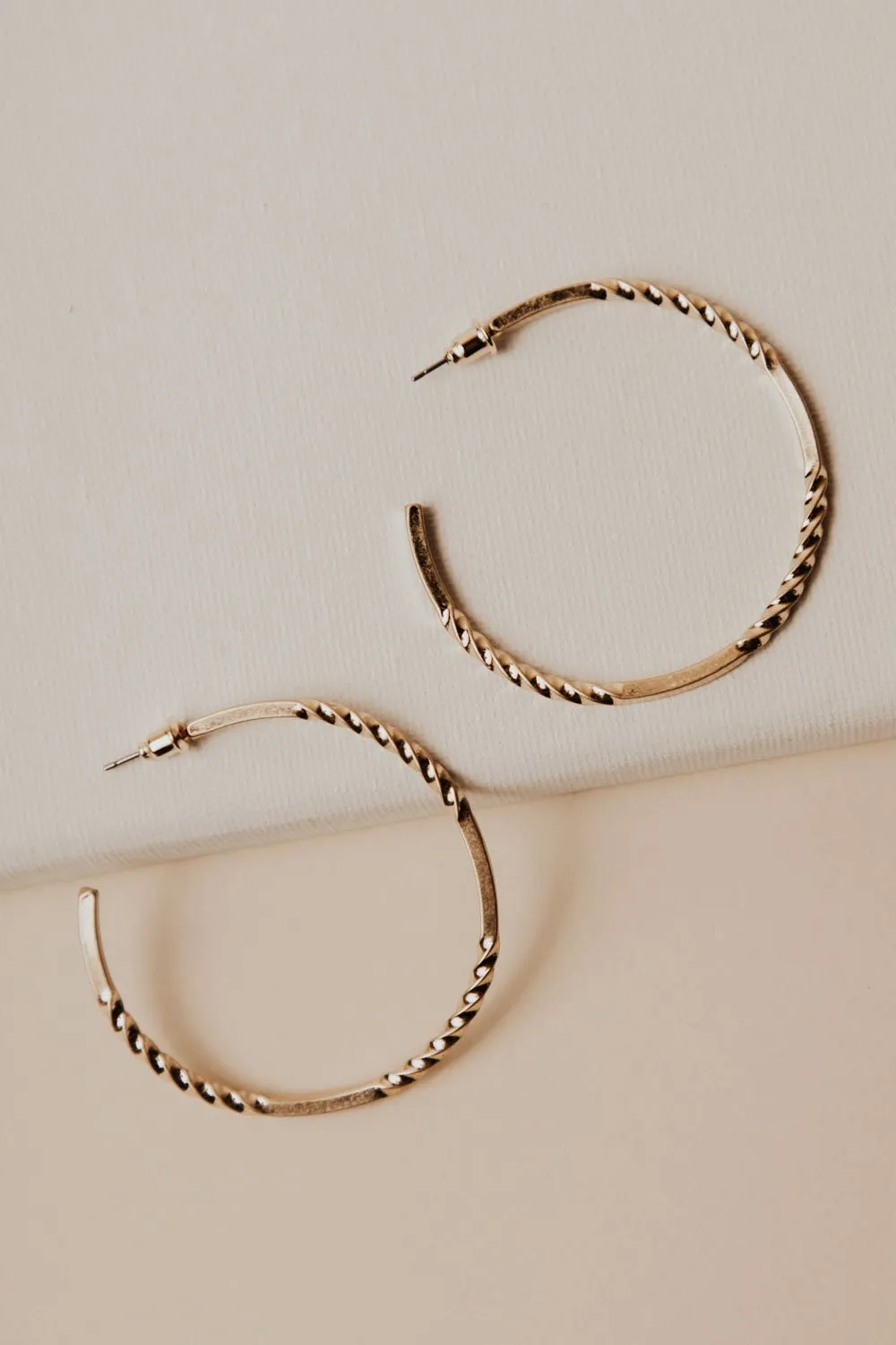 Twist Detail Hoop Earrings