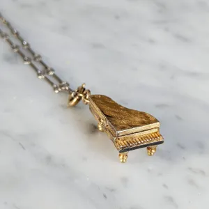 Vintage Piano Poison Pendant Necklace