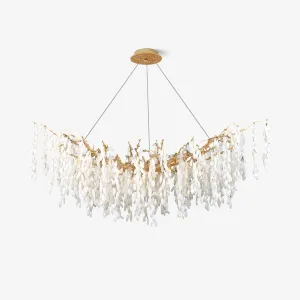 White Jade Branch Brass Chandelier