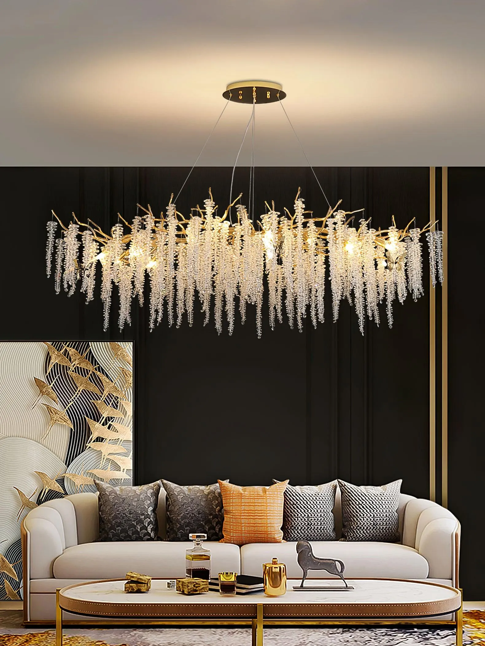 Wisteria Flower Crystal Chandelier