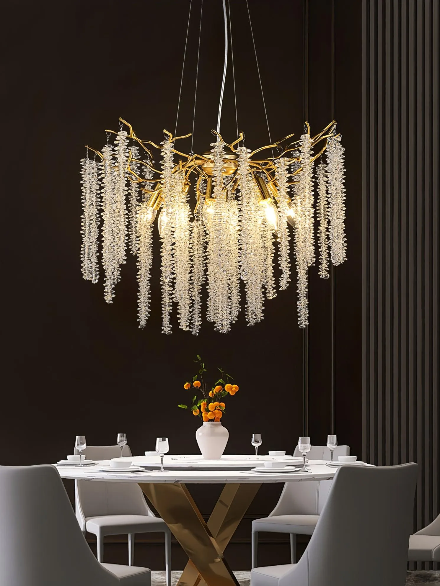 Wisteria Flower Crystal Chandelier