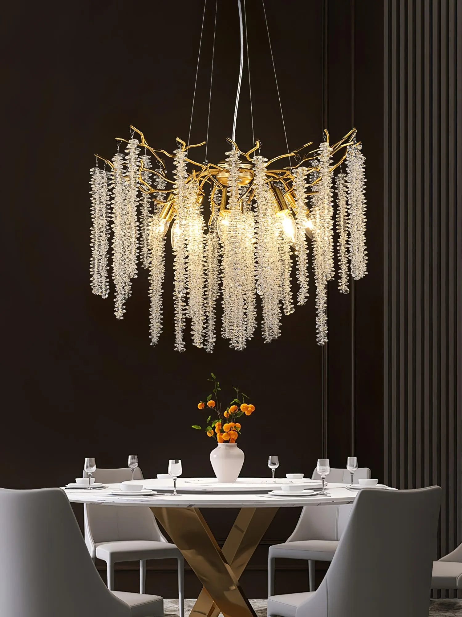 Wisteria Flower Crystal Chandelier